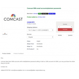 Comcast resetovao 200000 lozinki koje se nude na prodaju na Dark Webu