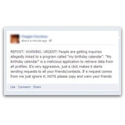 Upozorenje da je Facebook aplikacija My Birthday Calendar opasna je lažno