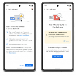 Google is rolling out an option that will notify Gmail users if their email address appears on the dark web