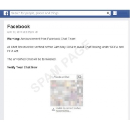 Lažnim obaveštenjima o blokiranju Facebook chata, spameri preuzimaju kontrolu nad nalozima korisnika
