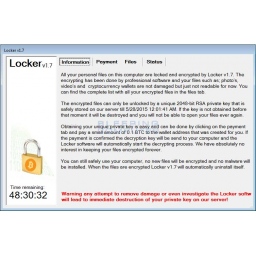 Ransomware Locker mirovao na zaraženim računarima do 25. maja kada je počeo da šifruje fajlove