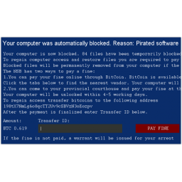 VirLock/Ransom: Parazitski virus koji blokira ekran računara i traži novac od žrtava