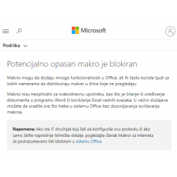 Microsoft rekao da je odluka o deblokadi Office makroa privremena