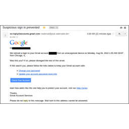 Lažno upozorenje o sumnjivom prijavljivanju na Gmail nalog vodi do trojanca