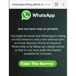 Lažne pozivnice ''Try WhatsApp Calling''