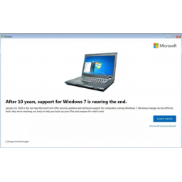 Microsoft počeo da prikazuje korisnicima Windowsa 7 upozorenje o ukidanju podrške