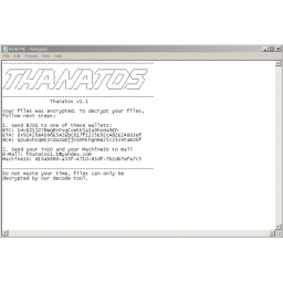 Objavljen besplatni dekripter za žrtve ransomwarea Thanatos