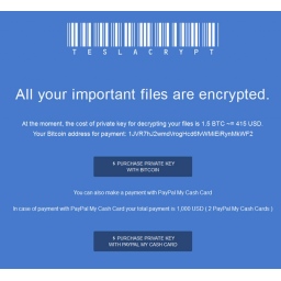 Ransomware TeslaCrypt: nove verzije, novi način širenja, za sada nema alata za dešifrovanje fajlova