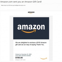 Lažne Amazon poklon kartice kriju malver Dridex