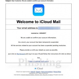 ''Welcome to iCloud Mail'': Fišing napadi na Appleove korisnike