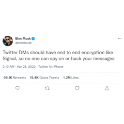 Novi vlasnik Twittera Ilon Mask želi šifrovanje direktnih poruka na platformi